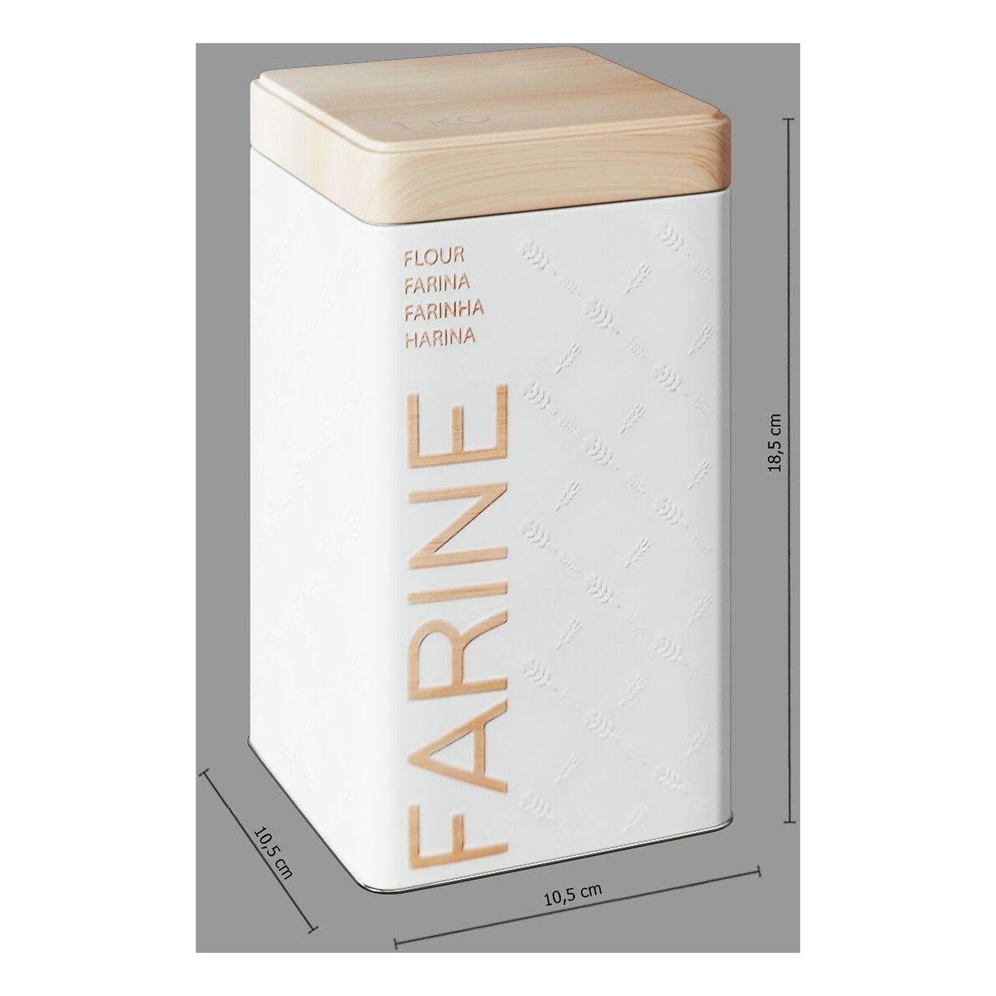 Voir la diapositive 4 : FIVE Boîte alimentaire Farine Scandi ED BR6 métal