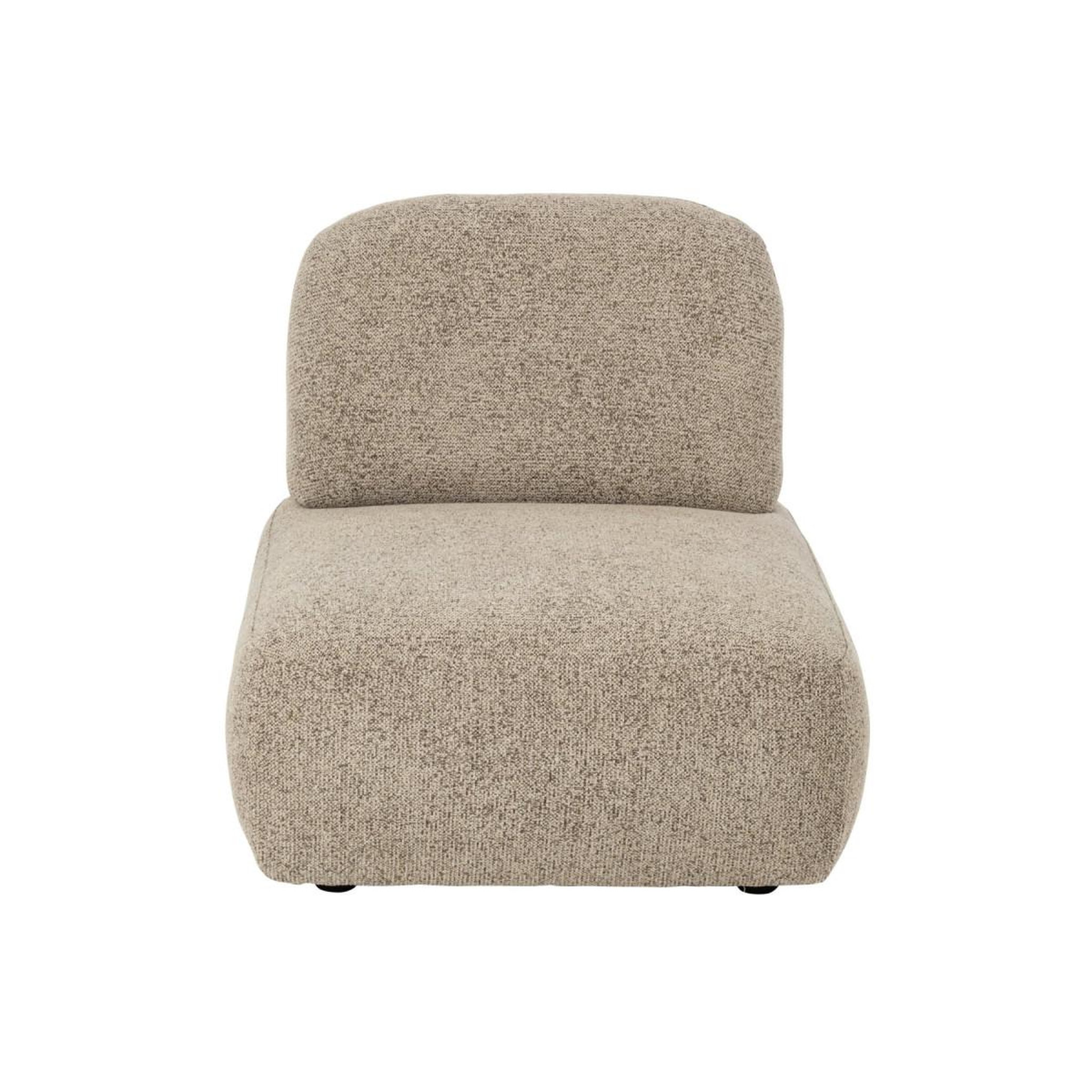 Voir la diapositive 2 : J-LINE Module de canapé  margo  95cm marron