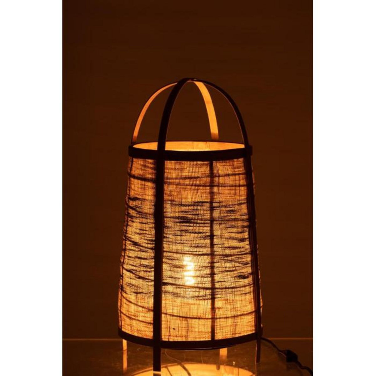 Paris Prix Lampe à Poser en Bambou  Jean  60cm Bleu