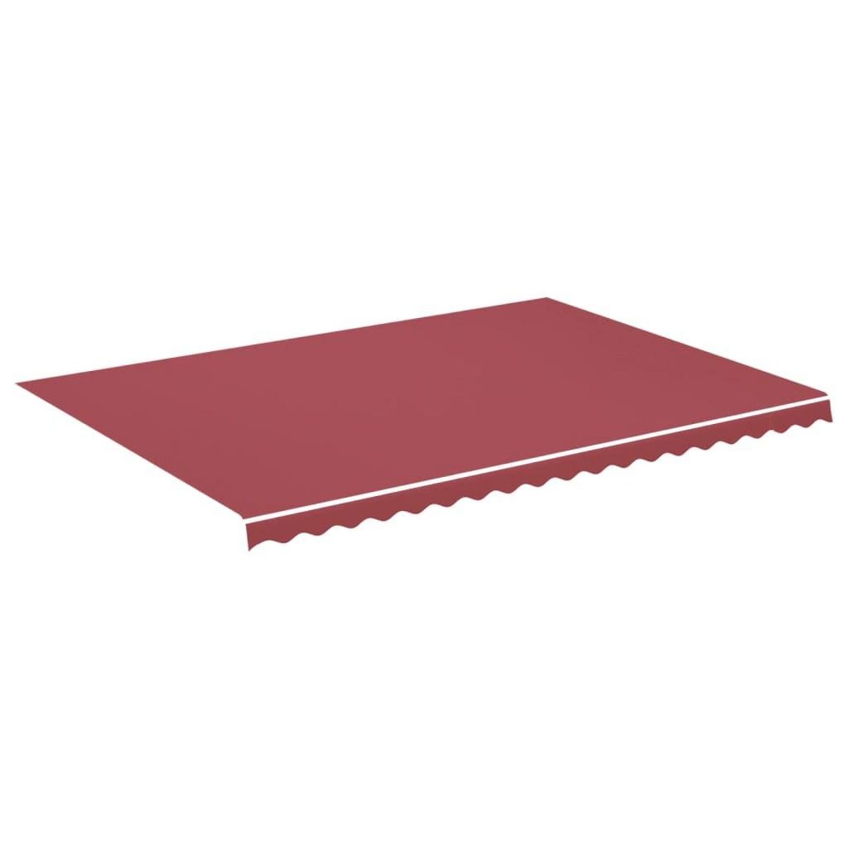 VIDAXL Tissu de remplacement pour auvent Bordeaux rouge 5x3,5 m