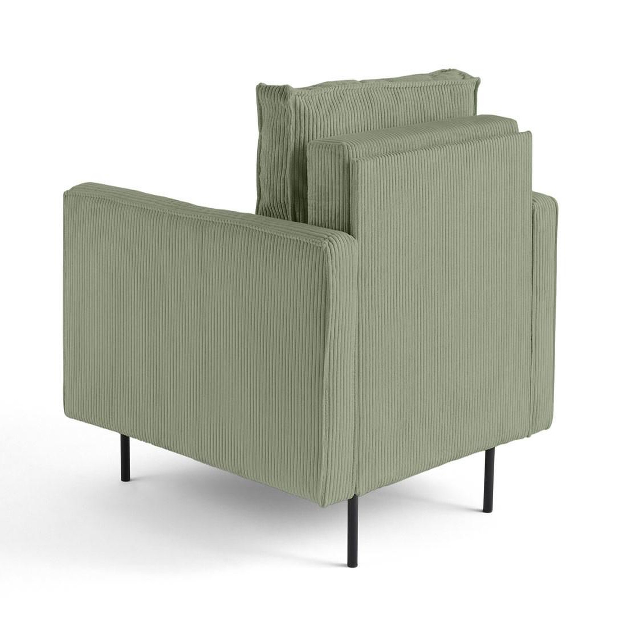 Voir la diapositive 4 : LISA DESIGN Charlie - fauteuil - pieds hauts - en velours côtelé