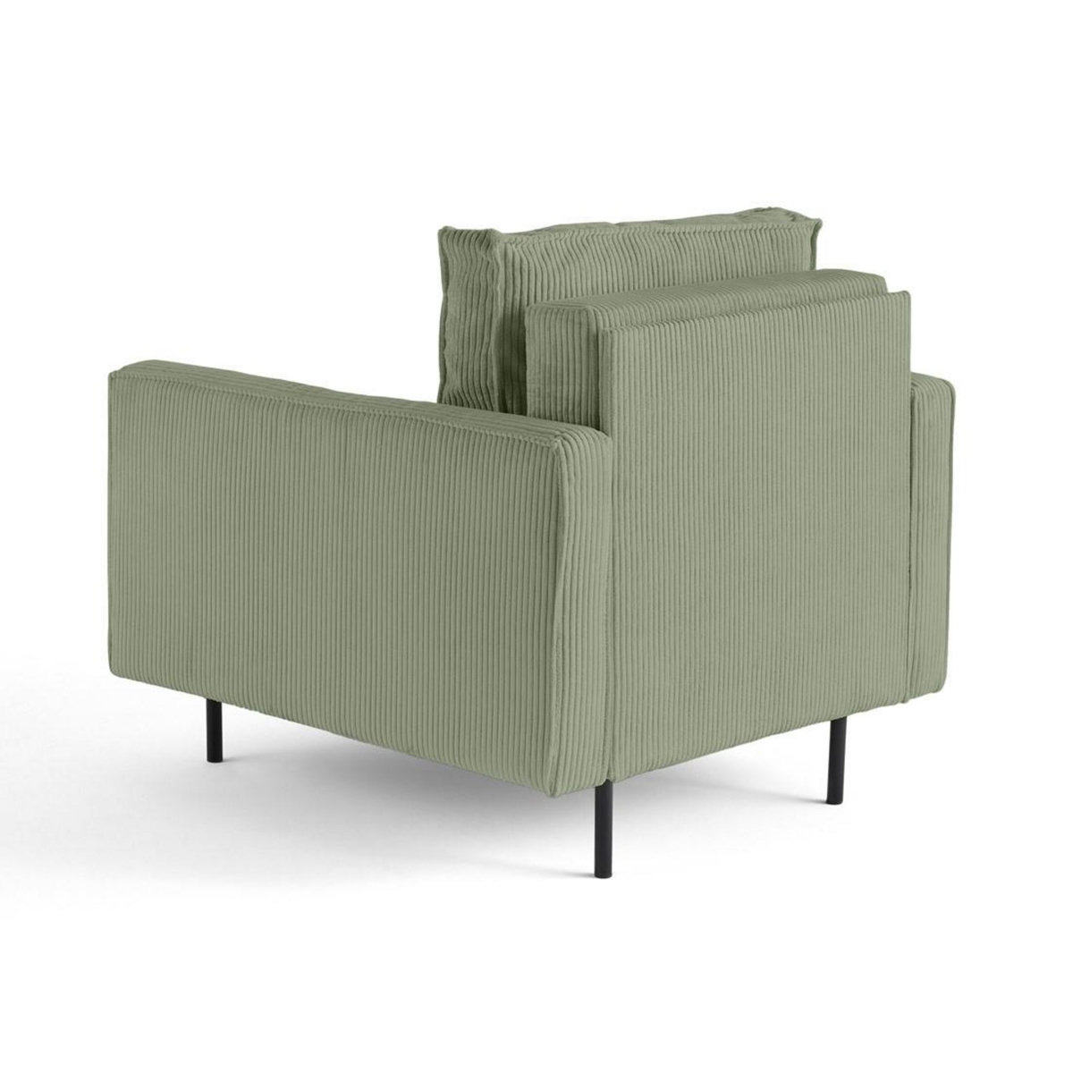 LISA DESIGN Charlie - fauteuil - pieds hauts - en velours côtelé