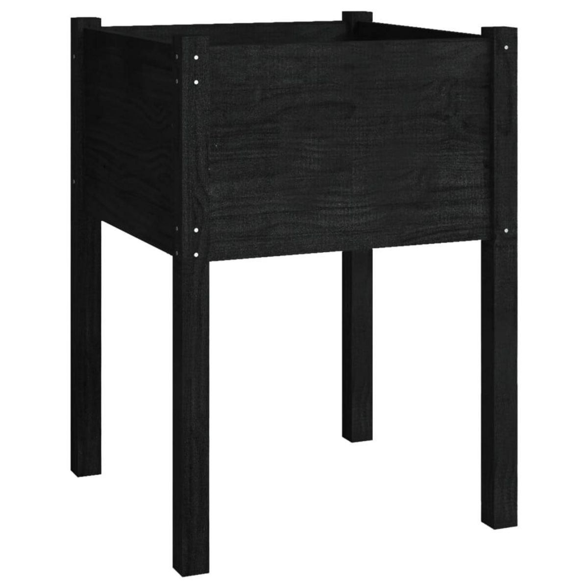VIDAXL Jardiniere Noir 50x50x70 cm Bois de pin massif