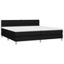 Voir la diapositive 3 : VIDAXL Sommier a lattes de lit et matelas et LED Noir 200x200 cm Tissu