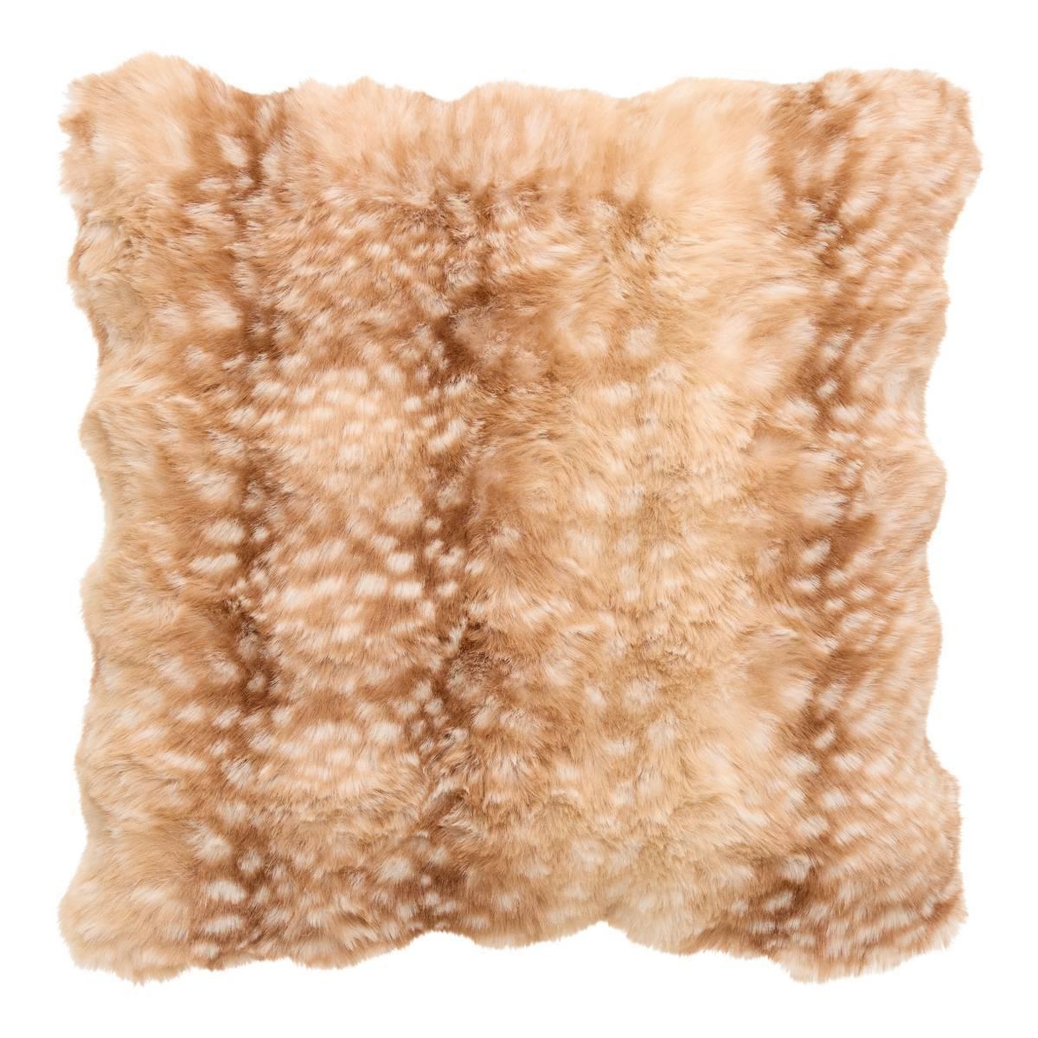 ATMOSPHERA Coussin imitation fourrure 3d  zephy  45x45cm caramel