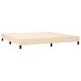 Voir la diapositive 5 : VIDAXL Sommier a lattes de lit et matelas et LED Creme 200x200cm Tissu