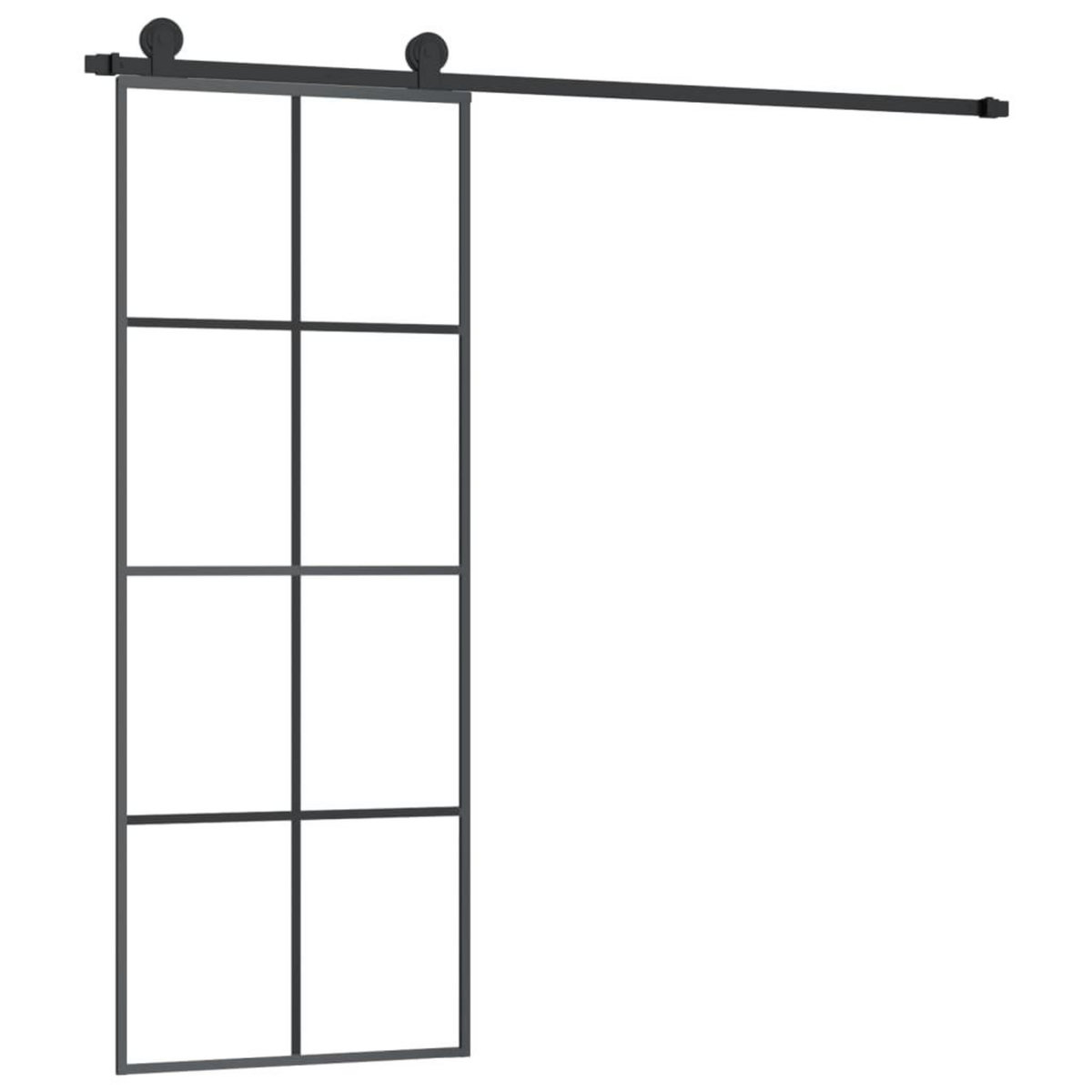 VIDAXL Porte coulissante avec kit de quincaillerie 76x205 cm Verre ESG