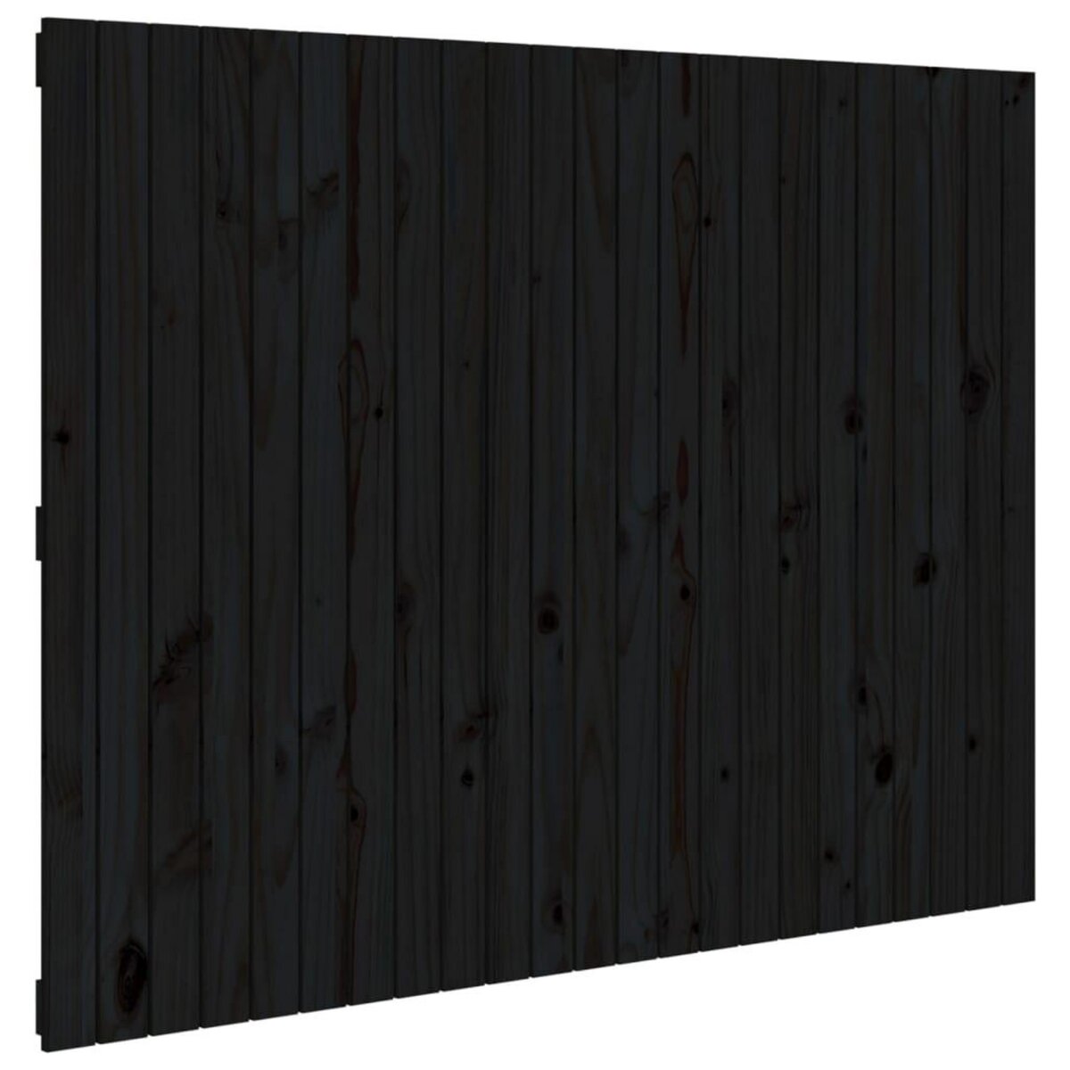 VIDAXL Tete de lit murale Noir 146,5x3x110 cm Bois massif de pin