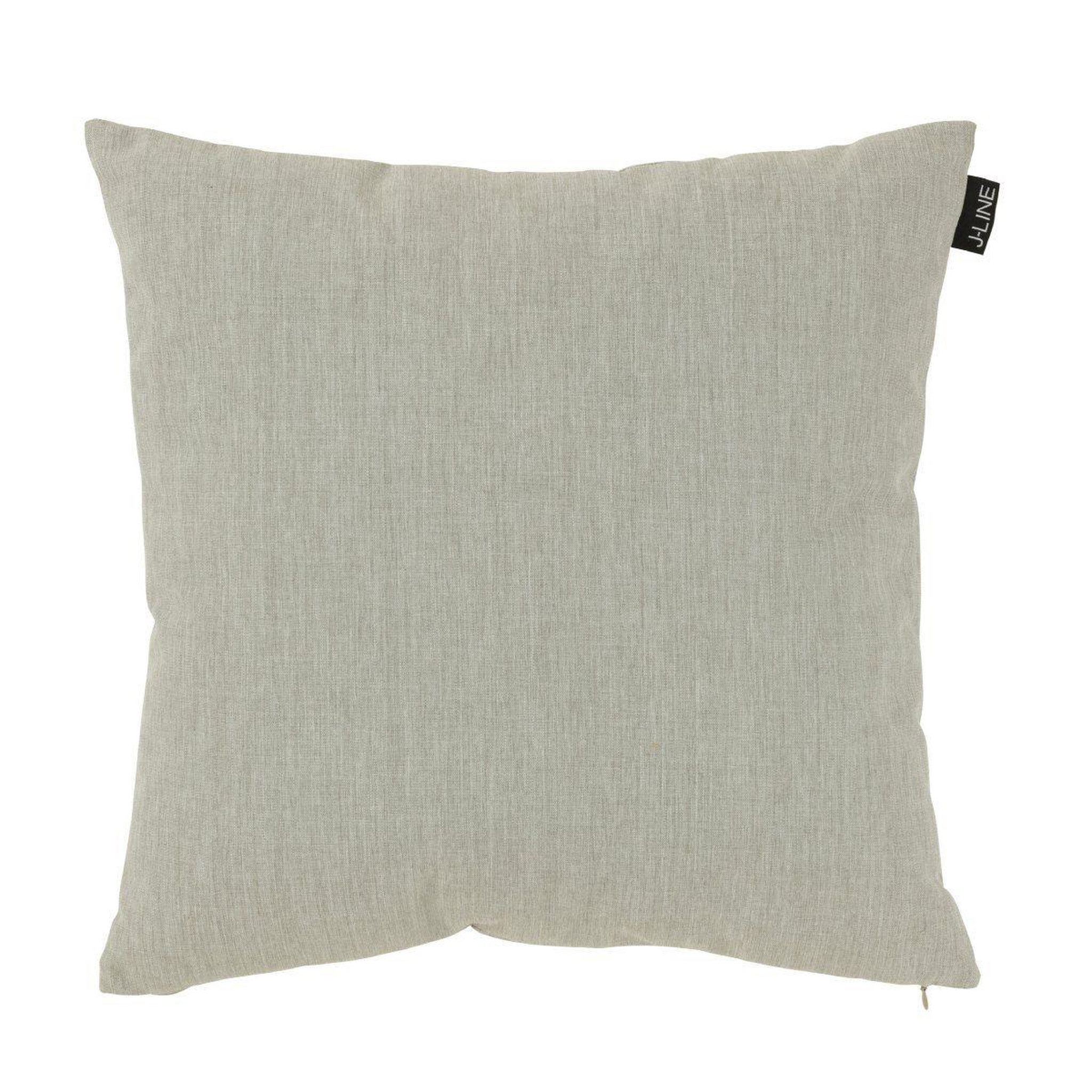 J-LINE Coussin déco  poly  50x50cm gris
