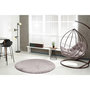 Voir la diapositive 6 : Paris Prix Tapis Uni Rond Doux à Poils Longs  Rabbit  Argent