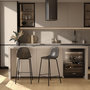 Voir la diapositive 6 : Rendez vous déco Chaise pour îlot central 65 cm en cuir synthétique gris/noir-Henrik