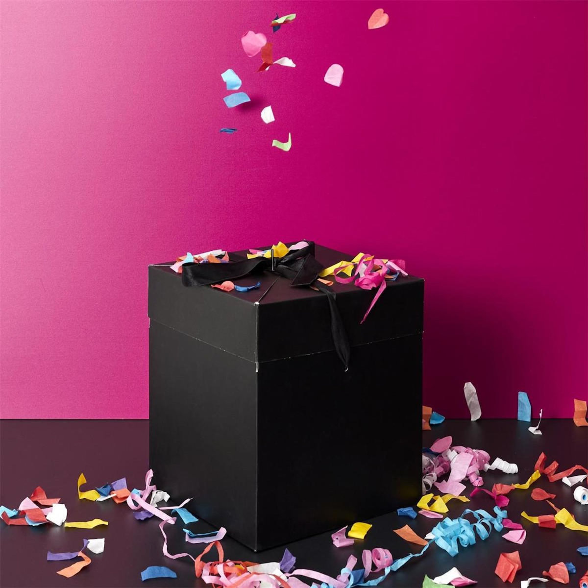 Paris Prix Boîte Cadeau Pliable  Festif  20cm Noir