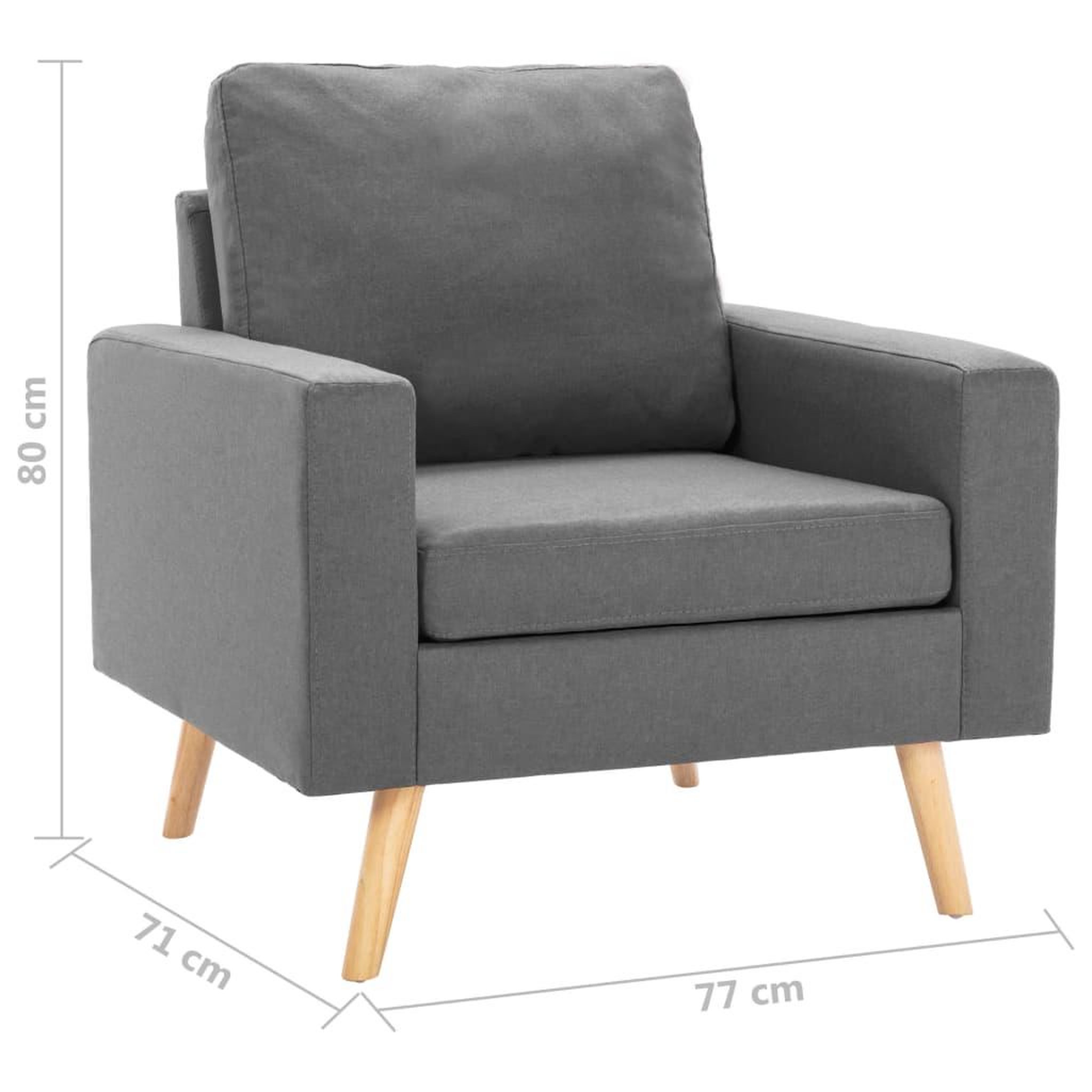Voir la diapositive 6 : VIDAXL Fauteuil gris fonce tissu