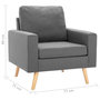 Voir la diapositive 6 : VIDAXL Fauteuil gris fonce tissu