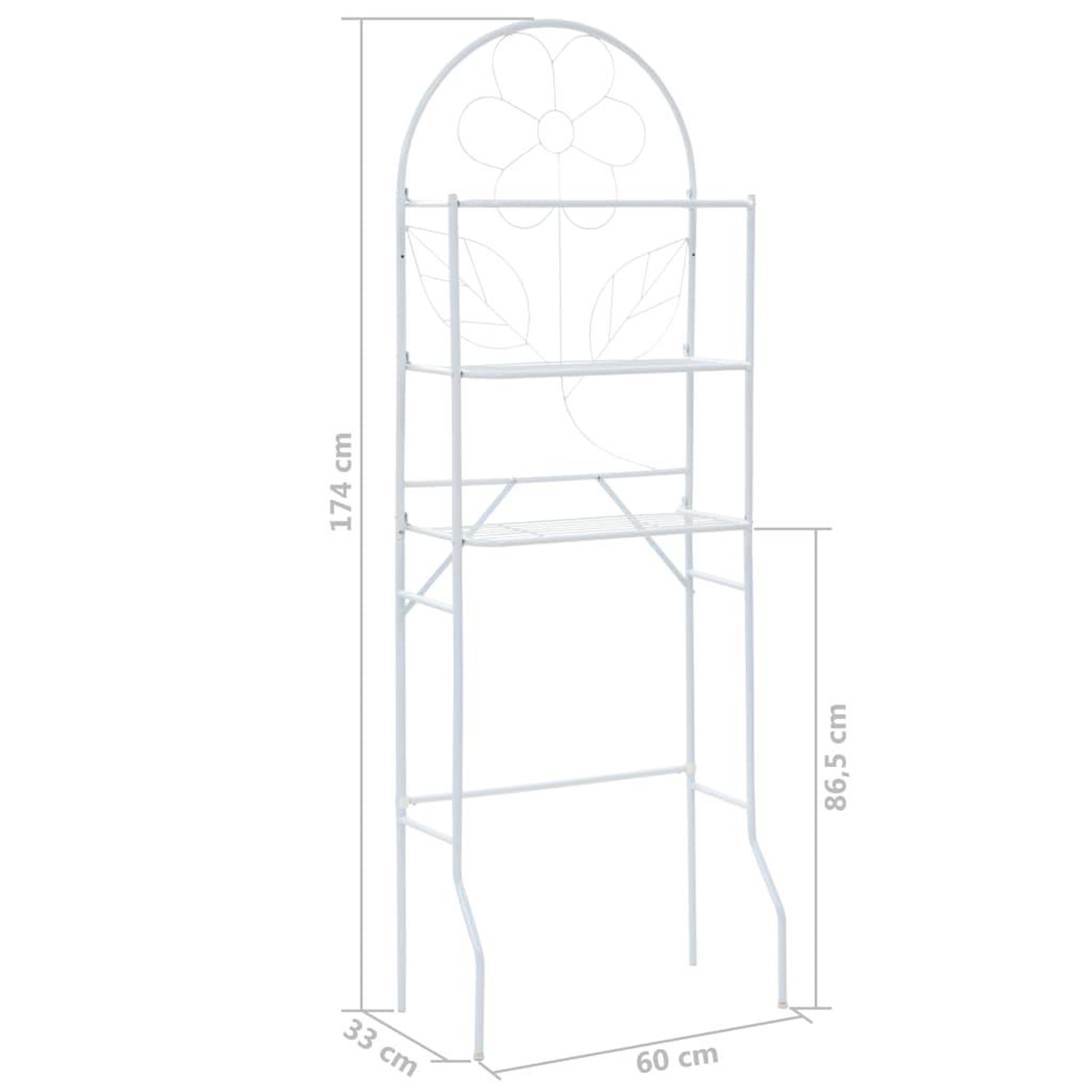 Voir la diapositive 6 : VIDAXL Etagere de toilette Blanc 60x33x174 cm