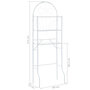 Voir la diapositive 6 : VIDAXL Etagere de toilette Blanc 60x33x174 cm