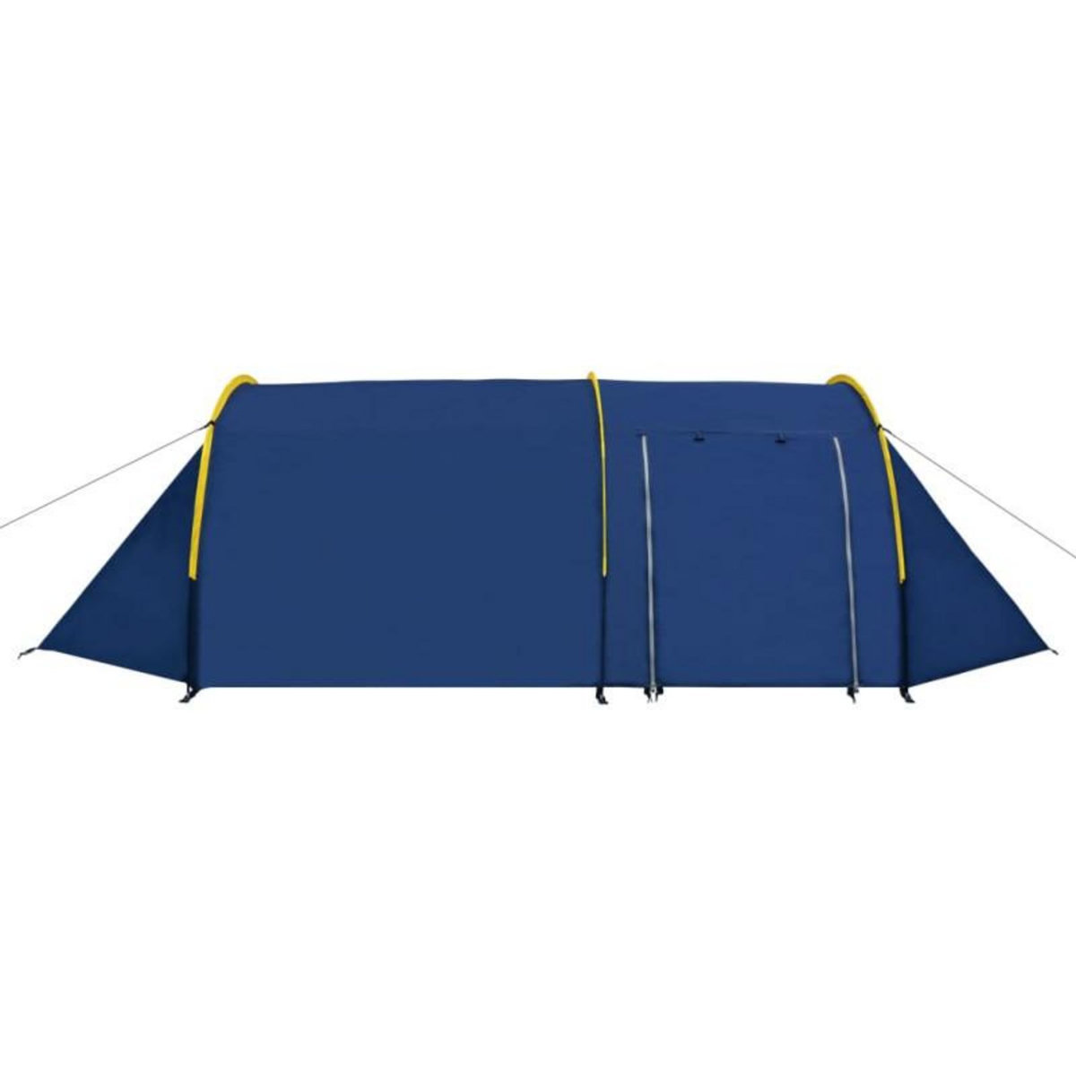 VIDAXL Tente de camping 4 personnes bleu marine et jaune