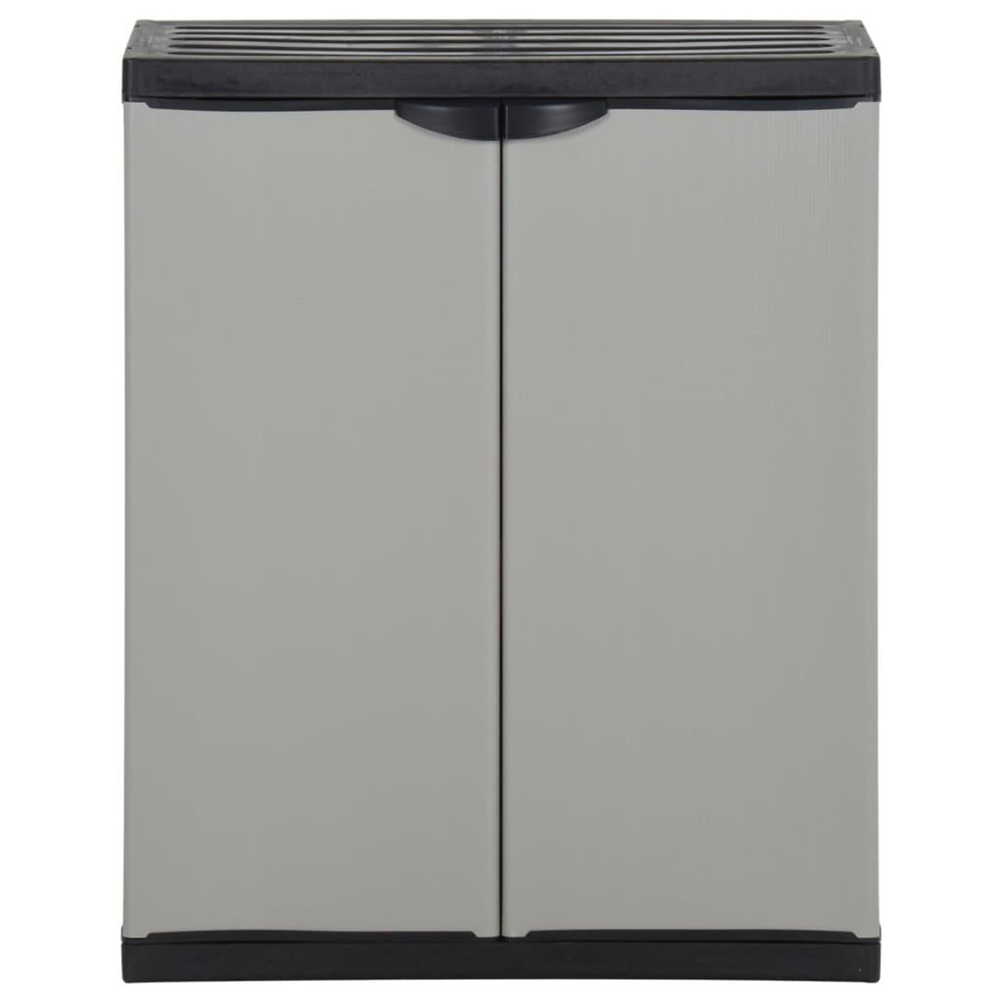 Voir la diapositive 3 : VIDAXL Armoire a dechets de jardin Gris et noir 68x40x85 cm PP