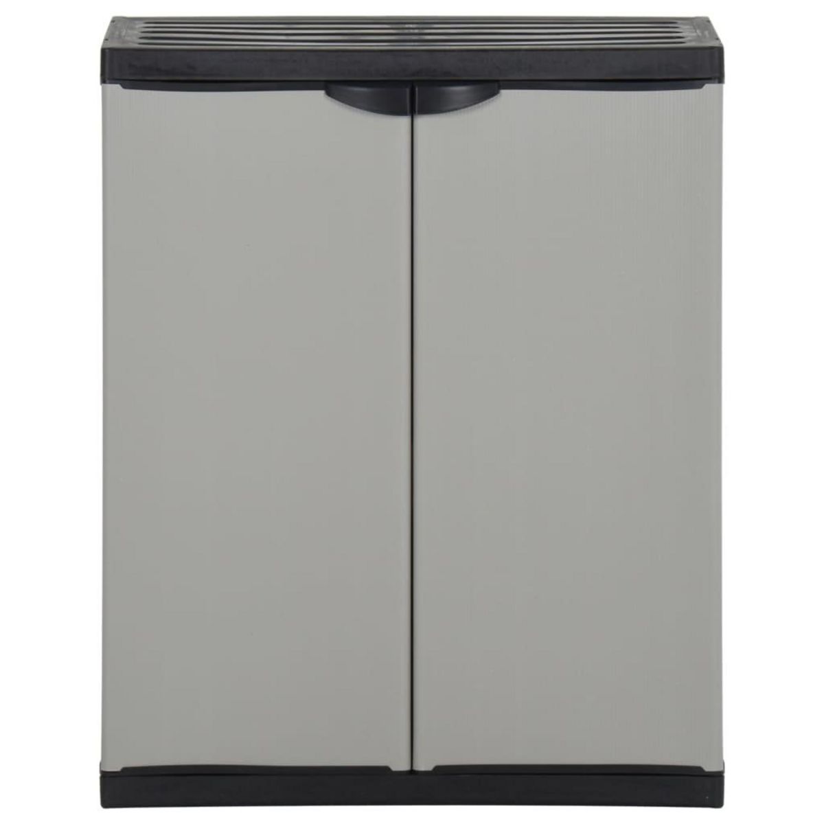 VIDAXL Armoire a dechets de jardin Gris et noir 68x40x85 cm PP