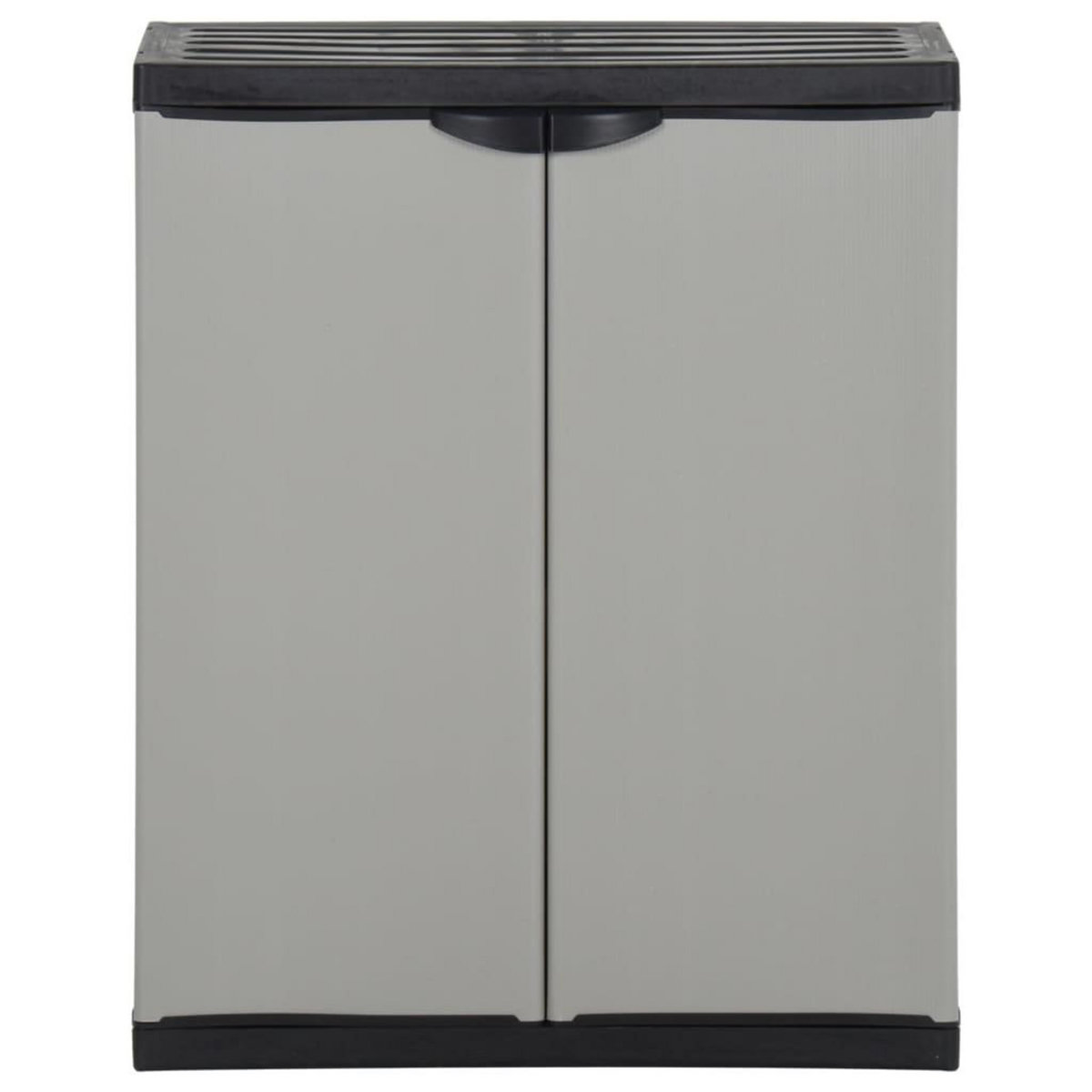 VIDAXL Armoire a dechets de jardin Gris et noir 68x40x85 cm PP