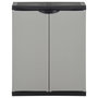 Voir la diapositive 3 : VIDAXL Armoire a dechets de jardin Gris et noir 68x40x85 cm PP