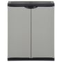 Voir la diapositive 3 : VIDAXL Armoire a dechets de jardin Gris et noir 68x40x85 cm PP