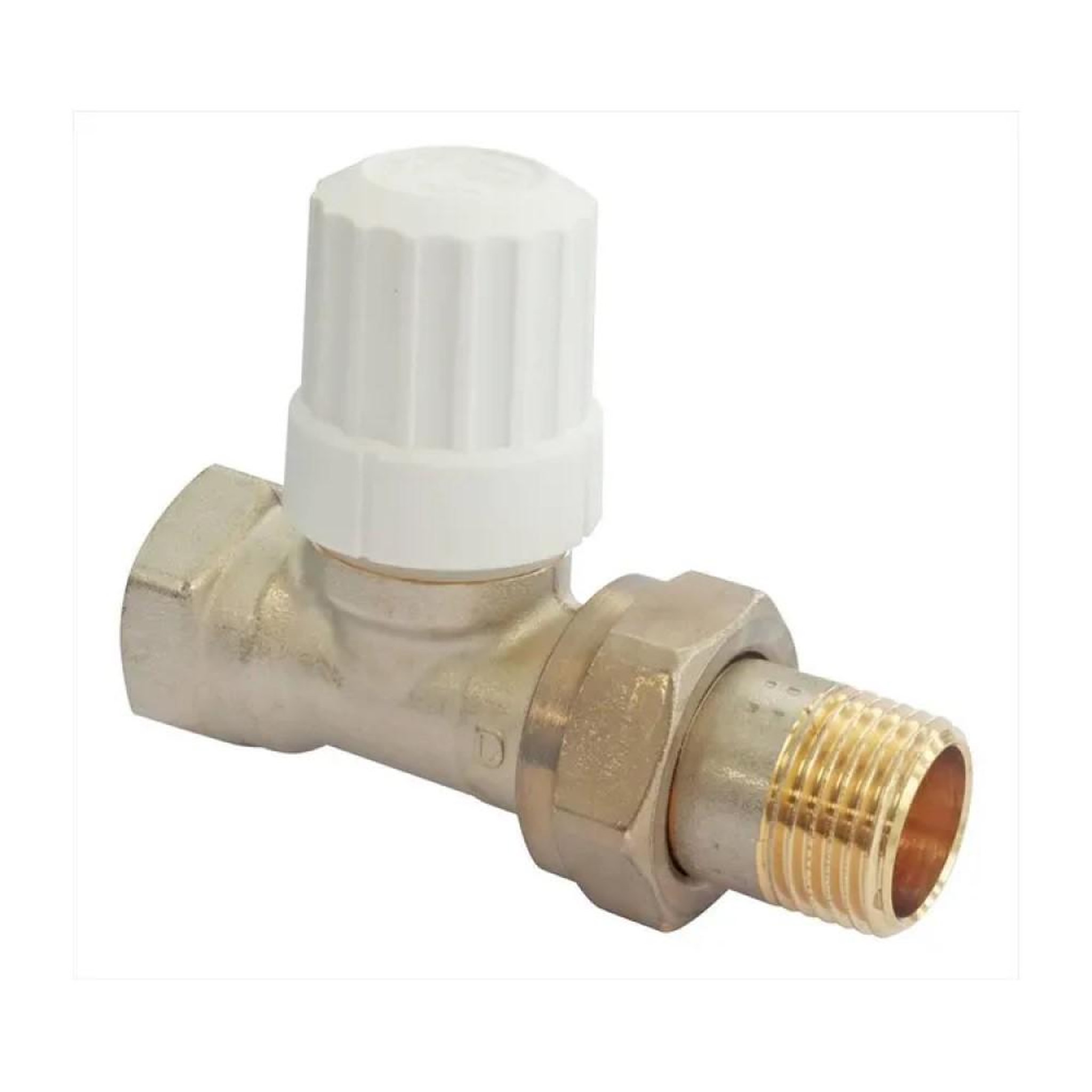 CENTRALE BRICO Corps thermostatique droit en laiton raccord Femelle 15/21 Danfoss