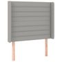 Voir la diapositive 3 : VIDAXL Tete de lit a LED Gris clair 103x16x118/128 cm Tissu