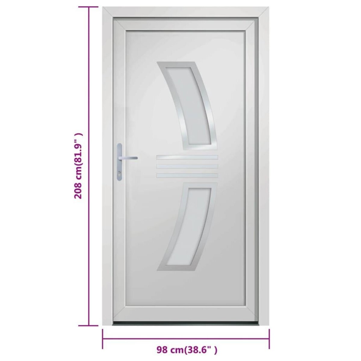 VIDAXL Porte d'entree Blanc 98x208 cm PVC