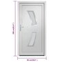 Voir la diapositive 6 : VIDAXL Porte d'entree Blanc 98x208 cm PVC