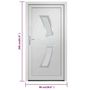 Voir la diapositive 6 : VIDAXL Porte d'entree Blanc 98x208 cm PVC
