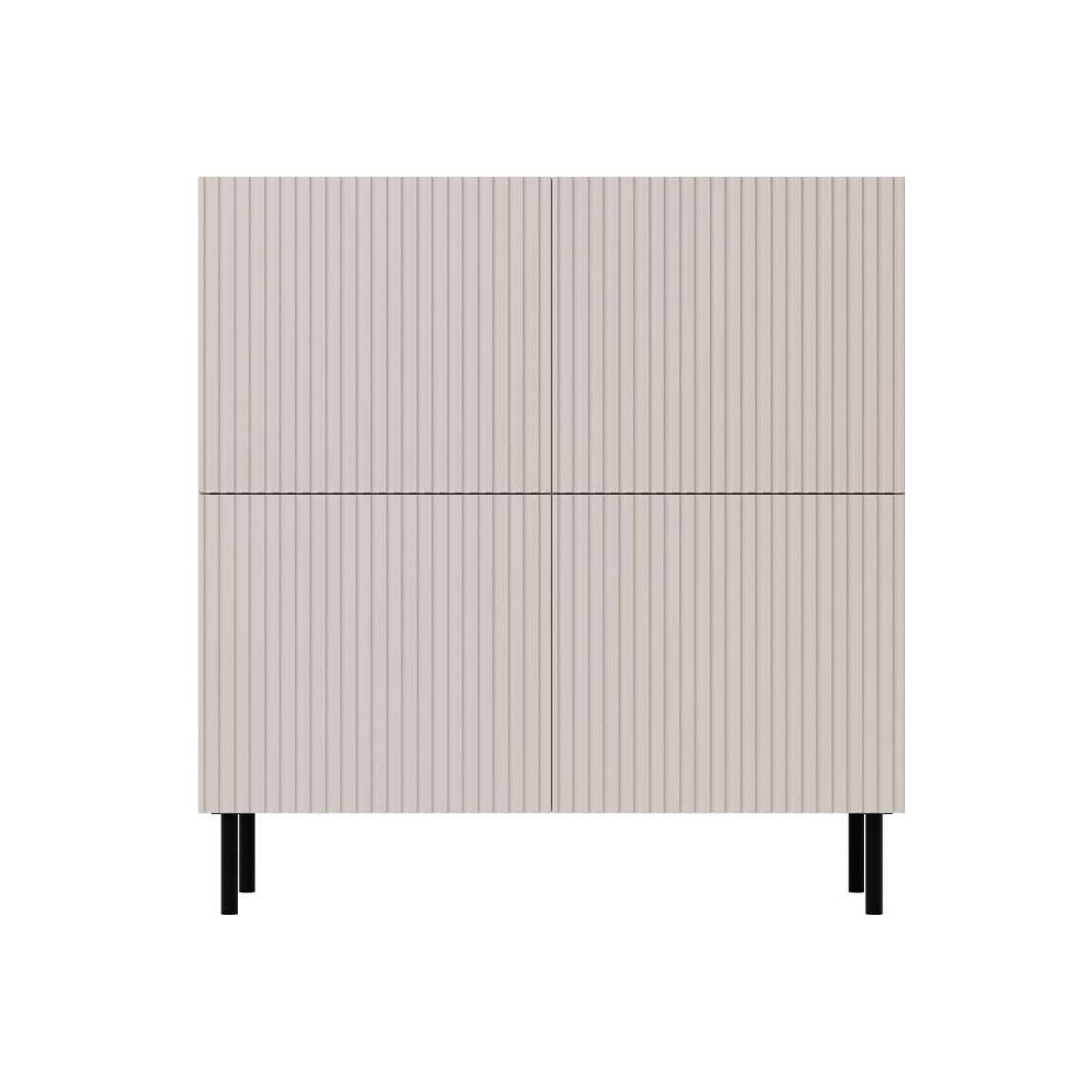 BEST MOBILIER Timote - buffet 2 portes - écru - 4 portes - 106 cm