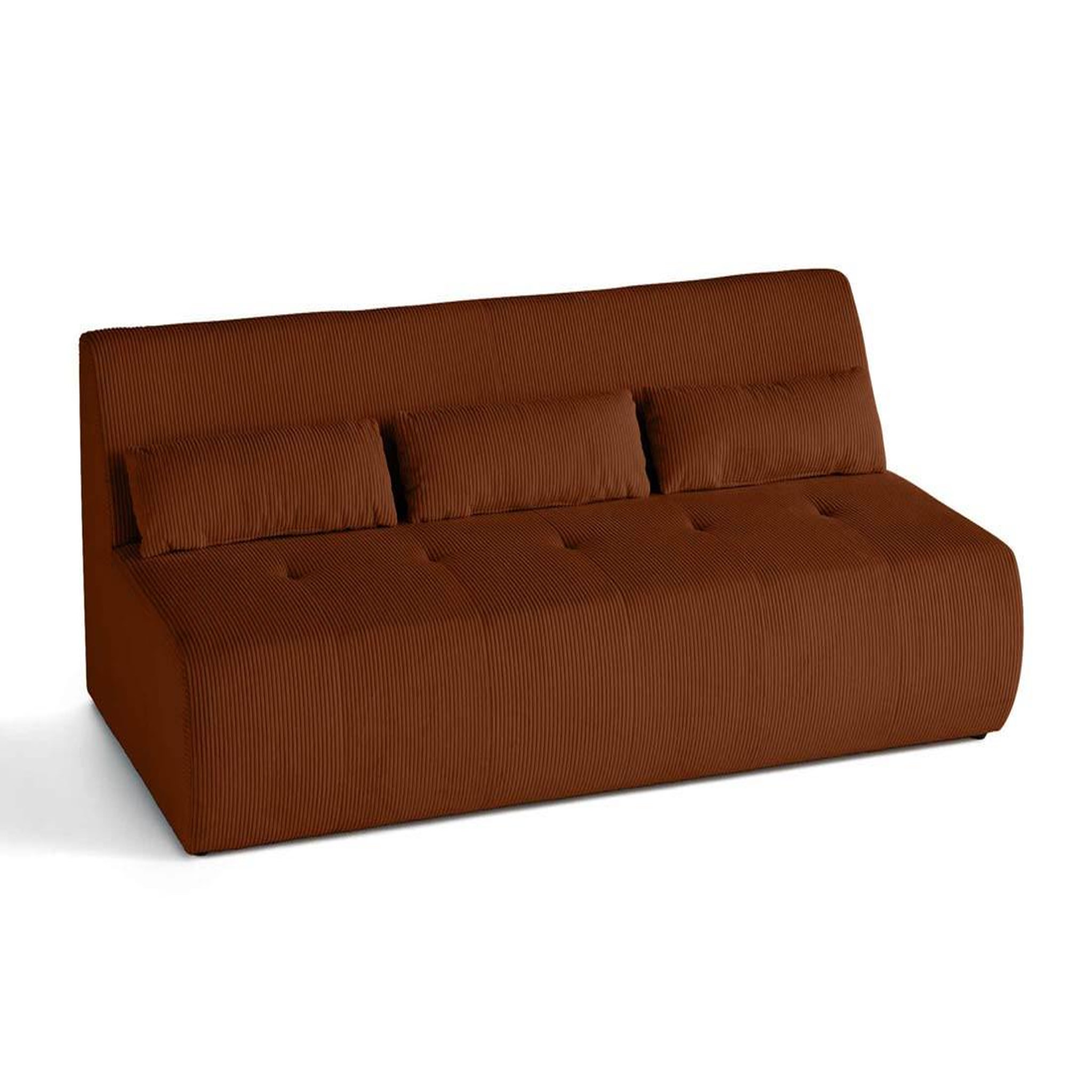 Voir la diapositive 2 : LISA DESIGN Onyx - canapé droit 3 places - en velours côtelé