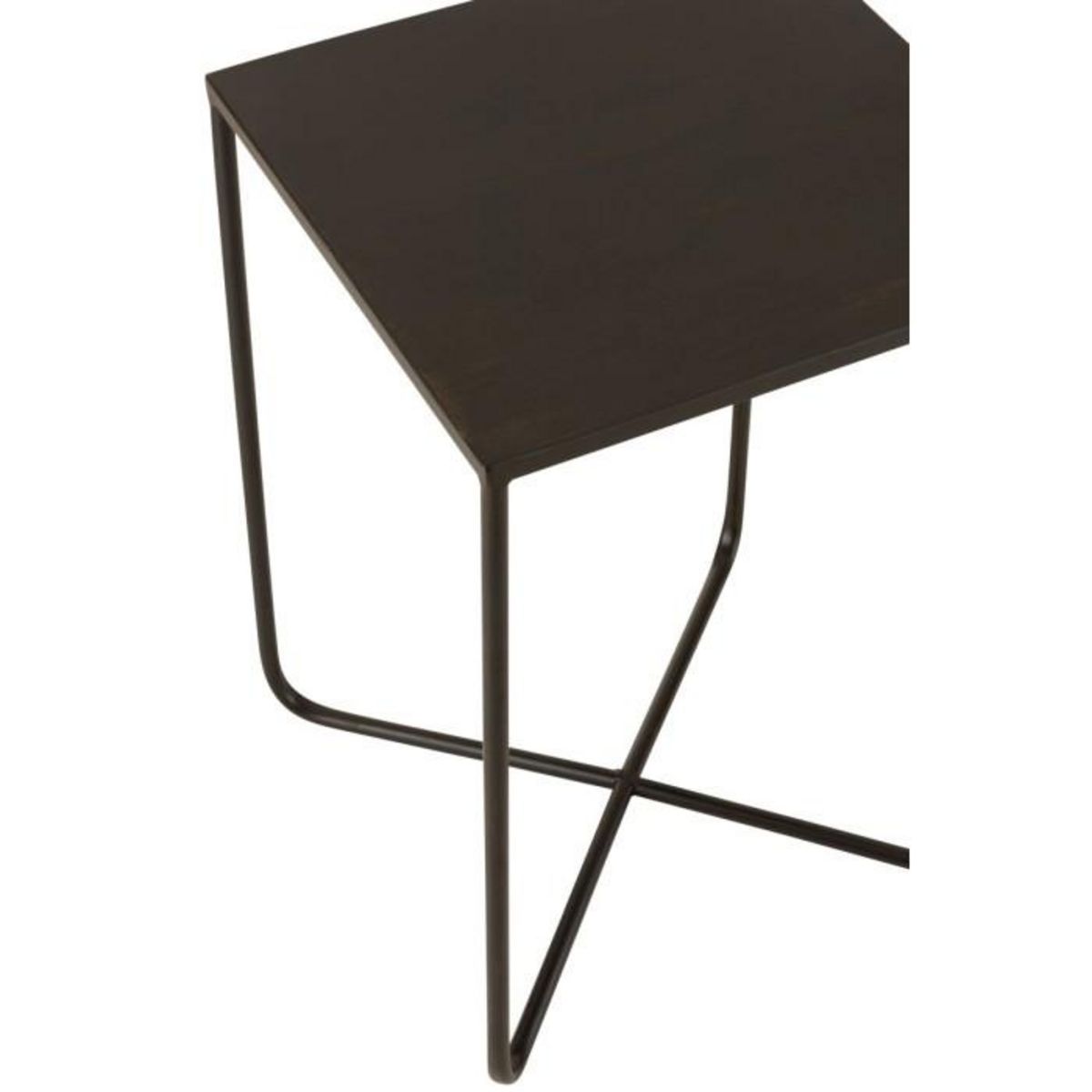 Paris Prix Table d'Appoint Design en Métal  Elsie  50cm Noir
