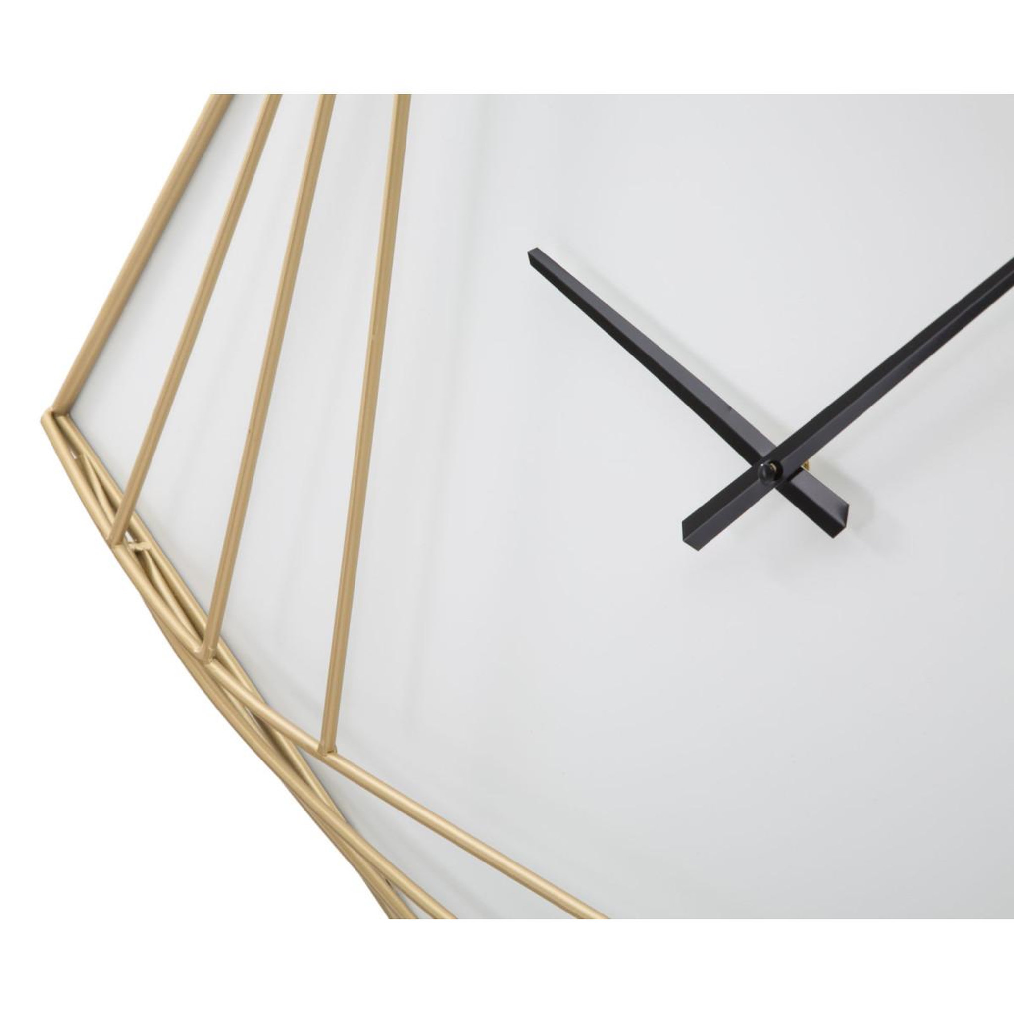 Voir la diapositive 2 : Paris Prix Horloge murale en métal  goldy line  85cm or