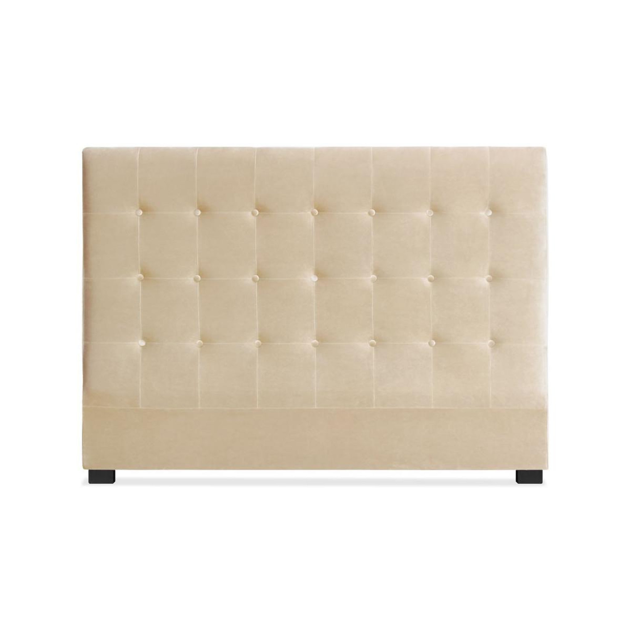 Paris Prix Tête de Lit Capitonnée en Velours  Amor  160cm Beige