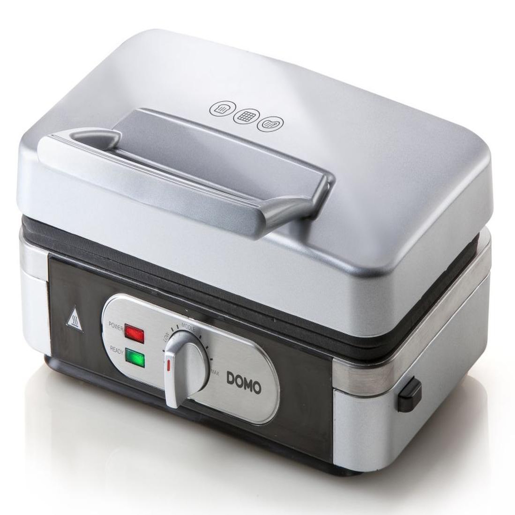 Domo Croque-gaufre-grill 3en1 1000w argent/noir - DO9136C