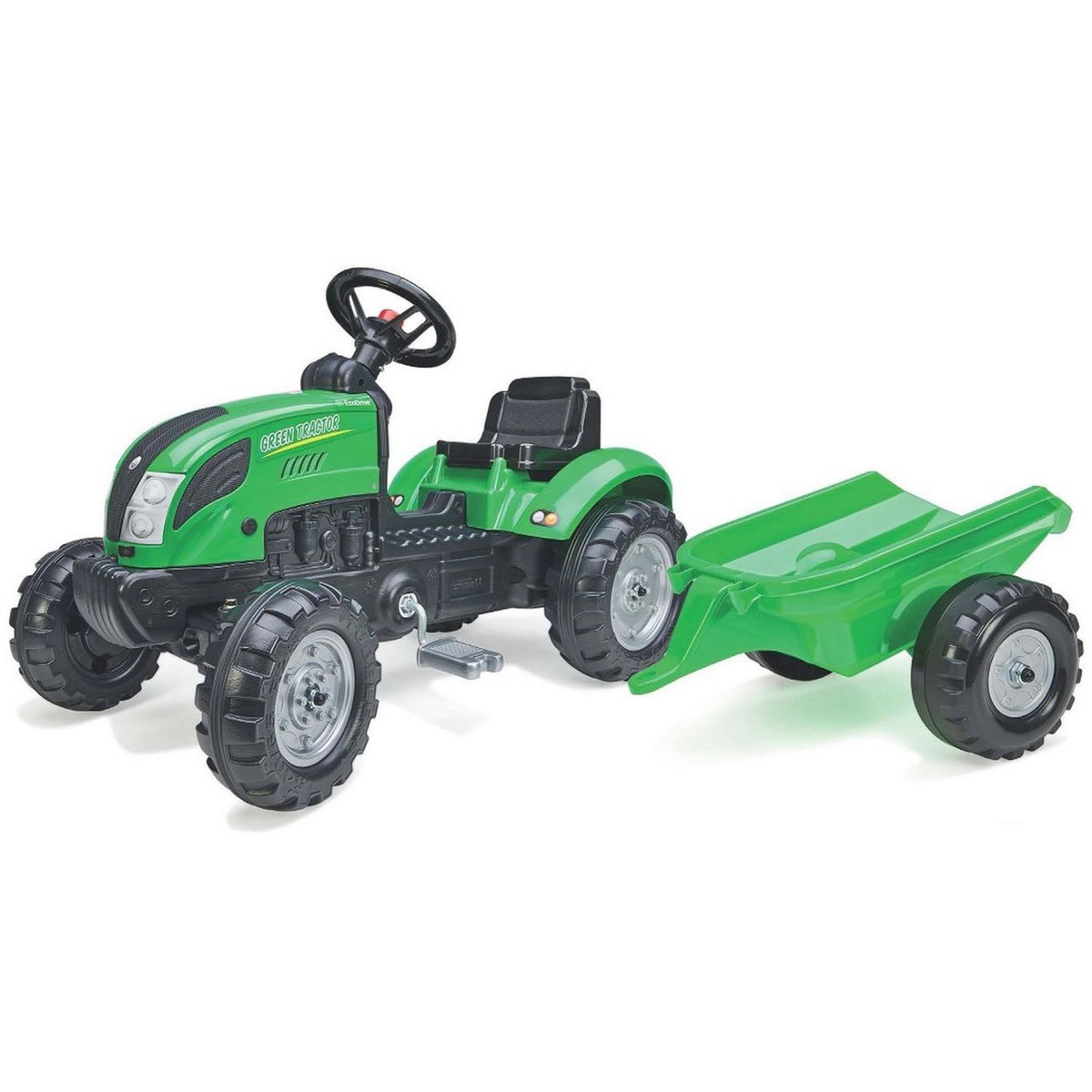 FALQUET Tracteur green tractor avec remorque 