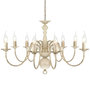 Voir la diapositive 3 : VIDAXL Lustre en metal blanc antique 8 x E14 ampoules