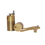 ISEO Jeu de cylindre CAVERS pour serrure laiton poli longueur de 50mm ISEO 56370501S