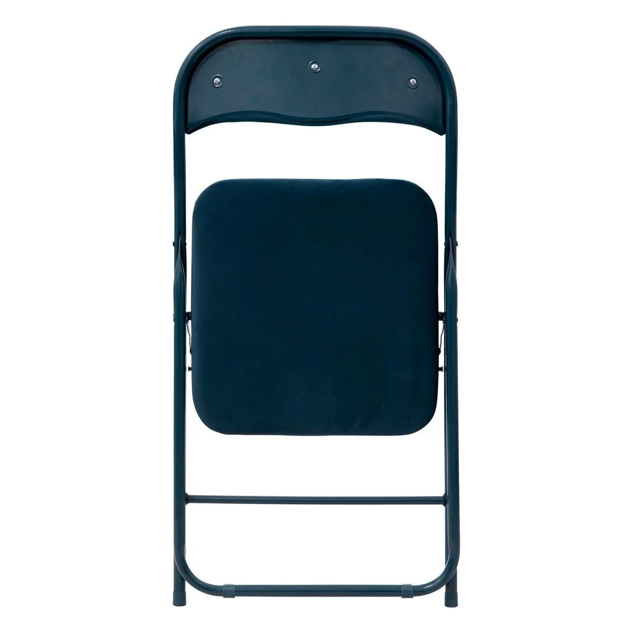 Voir la diapositive 2 : FIVE Chaise pliante en velours  basic  79cm bleu