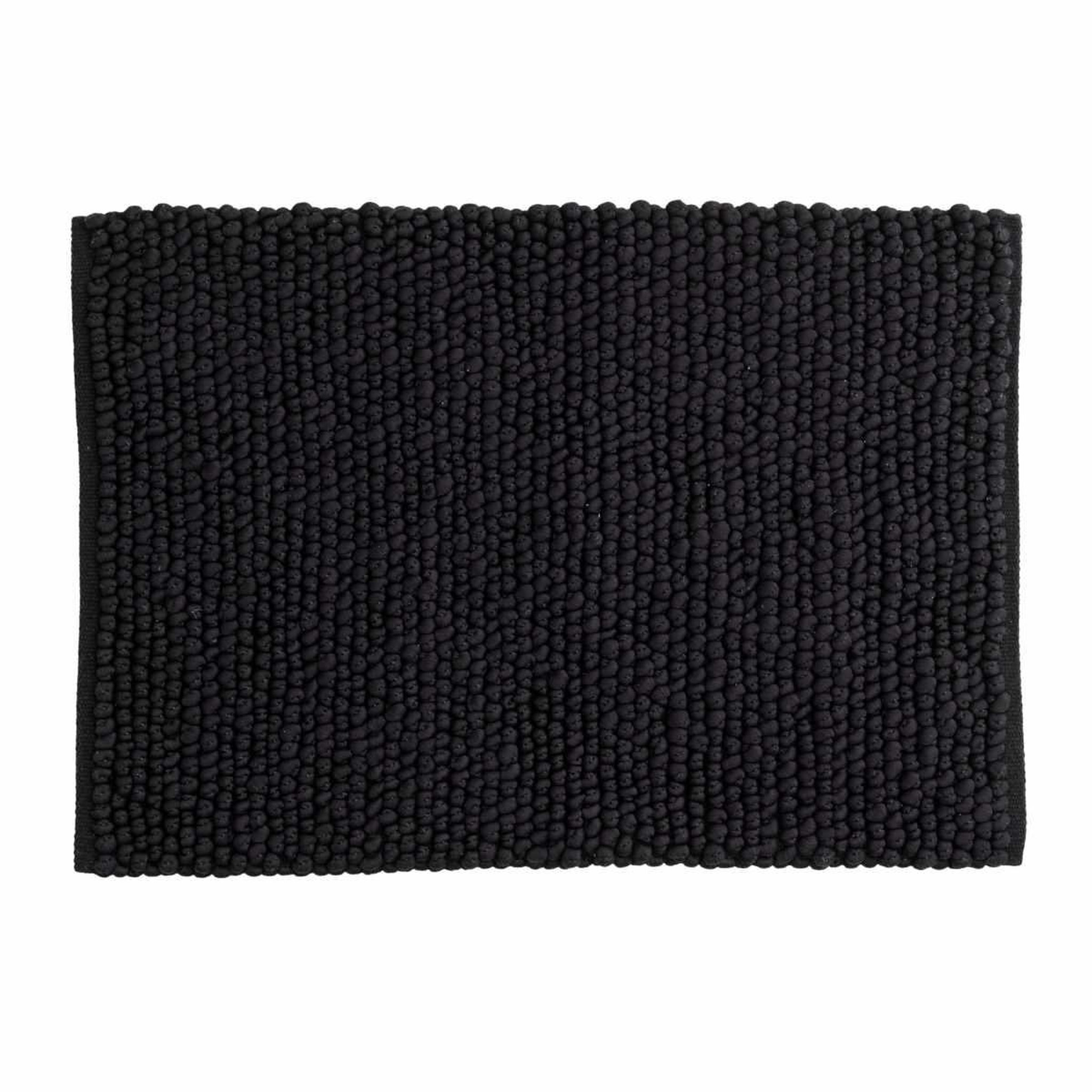 Paris Prix Tapis de salle de bain  wilmer  50x80cm noir