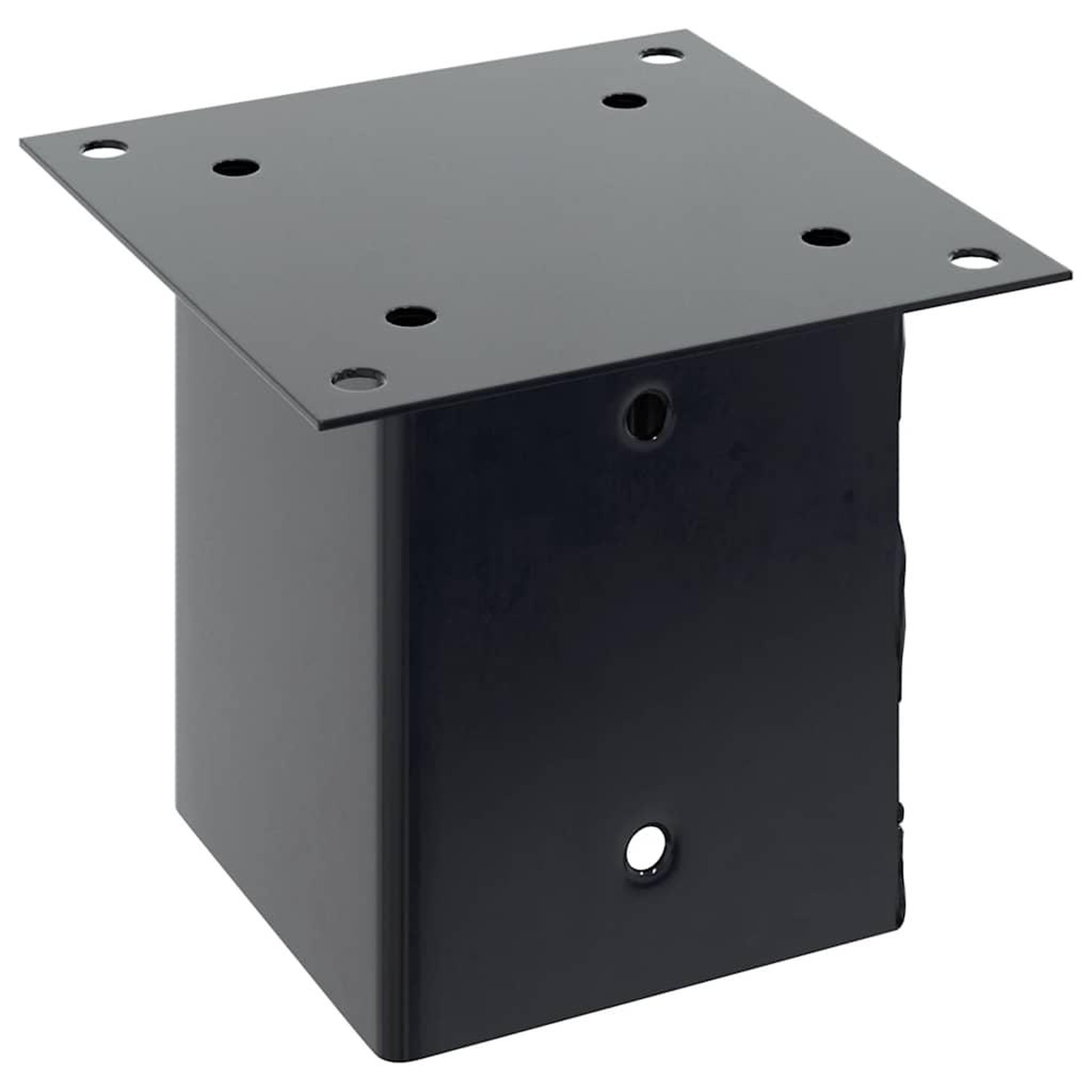 Voir la diapositive 5 : VIDAXL Bases de poteau carrees 4 pcs anthracite 121x121 mm