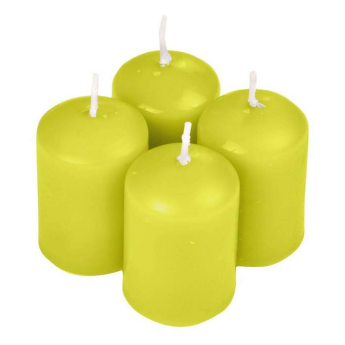 Paris Prix Lot de 4 Bougies Parfumées  Essentiel  6cm Pomme