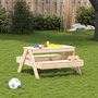Voir la diapositive 3 : VIDAXL Table de pique-nique pour enfants 88x97x52cm bois massif de pin
