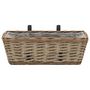 Voir la diapositive 3 : VIDAXL Jardiniere de balcon 2 pcs Osier avec doublure en PE 40 cm