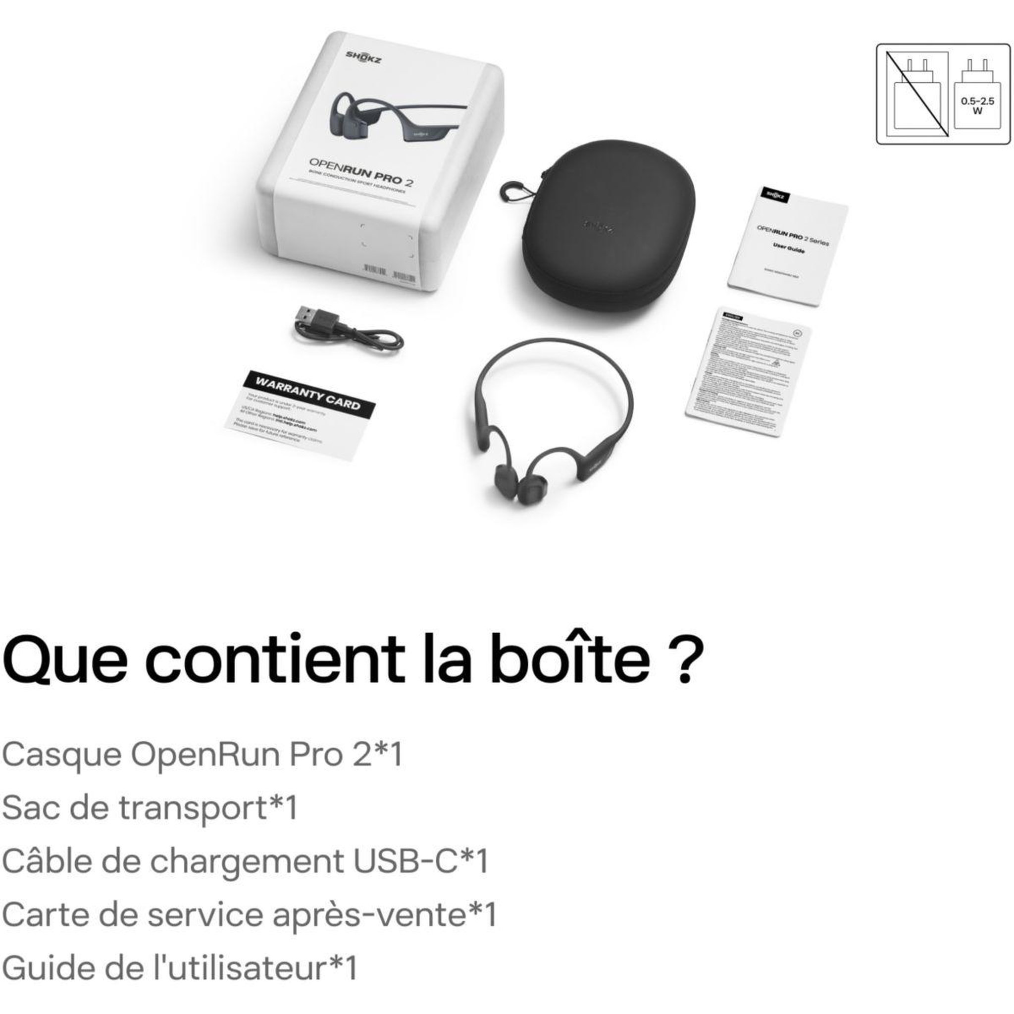 Voir la diapositive 3 : SHOKZ Casque OpenRun Pro 2 Noir