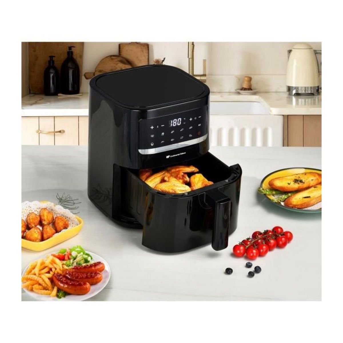 CONTINENTAL EDISON Friteuse a Air Sans huile CONTINENTAL EDISON - FRSH1400B - 4,5 L - Noir - 1400W