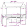Voir la diapositive 6 : VIDAXL Lit haut sans matelas blanc 90x190 cm bois de pin massif