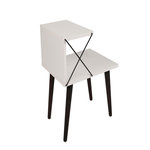 Habitat et Jardin Table de chevet en bois  Cross  50 x 40 x 55 cm - Blanc